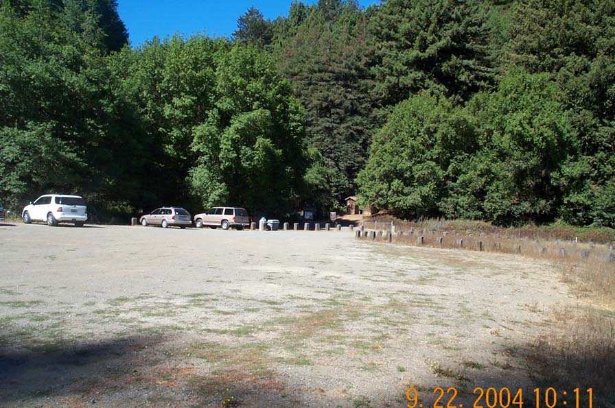 Parking lot and campground entrance