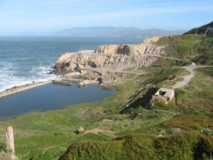 The Sutro Baths site held a huge bathhouse and restaurants in 1880-90s