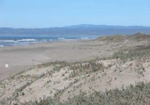 Sandy beaches stretch north toward Zmudowski State Beach.